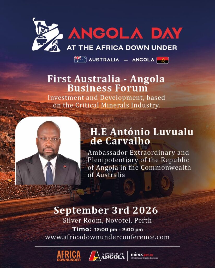 ANGOLA DAY NO ÁFRICA DOWN UNDER. Com o objectivo de ultimar os preparativos, para a realização da 24° Edição da Conferência sobre o Sector Mineiro, África Down Under, maior Conferência sobre Minas de África